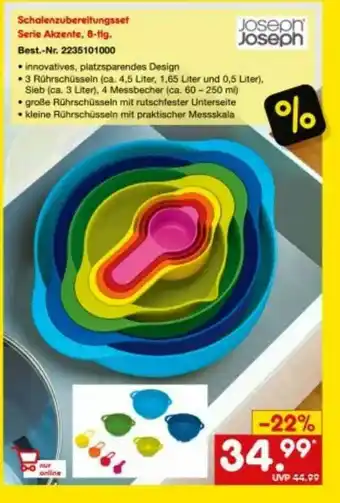 Netto Marken-Discount Josephjoseph Schalenzubereitungsset Serie Akzente Angebot