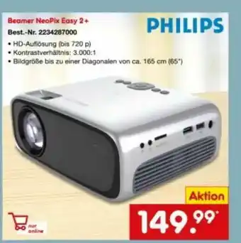 Netto Marken-Discount Philips Beamer Neopix Easy 2+ Angebot