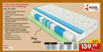 Netto Marken-Discount Interhandels 7-zonen-tonnen-taschenfederkern-matratze Angebot