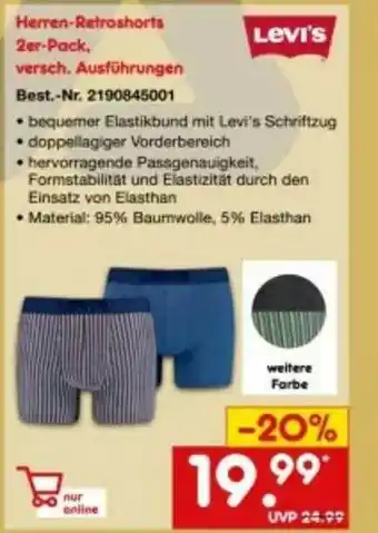 Netto Marken-Discount Levis Herren-retroshorts Angebot