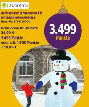 Netto Marken-Discount Juskys Aufblasbarer Schneemann XXL Angebot