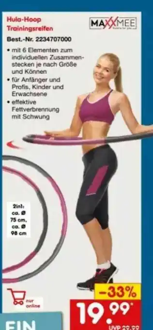 Netto Marken-Discount Maxxmee Hula-hoop Trainingsreifen Angebot