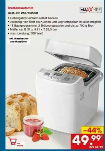 Netto Marken-Discount Maxxmee Brotbackautomat Angebot