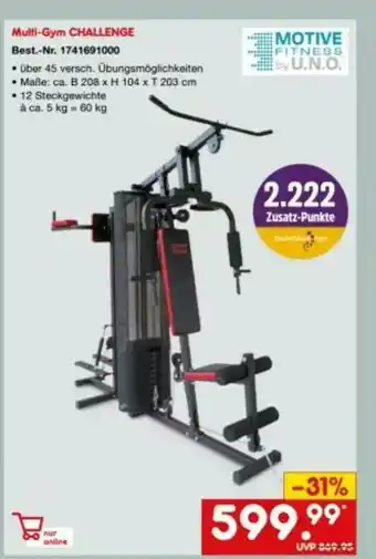 Netto Marken-Discount Motive Fitness Multi-gym Challenge Angebot