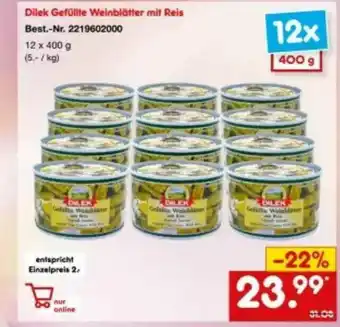 Netto Marken-Discount Dilek Gefüllte Weinblätter Mit Reis Angebot