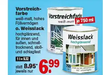 Repo Markt Vorstreichfarbe Oder Weisslack Angebot