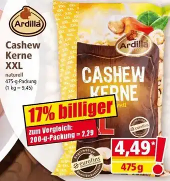 Norma Ardilla Cashew Kerne XXL 475 g Packung Angebot