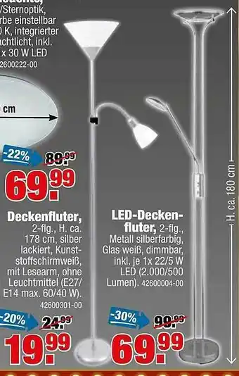 SB Lagerkauf Deckenleuchter, Led Deckenflüter Angebot