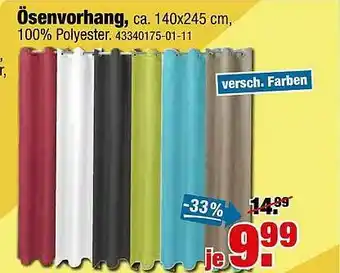 SB Lagerkauf ösenvorhang Angebot