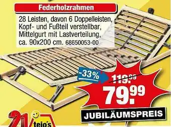 SB Lagerkauf Federholzrahmen Angebot