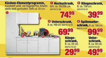 SB Lagerkauf Küchen-elementprogramm Angebot