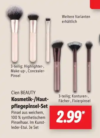 Lidl Cien BEAUTY Kosmetik-/Hautpflegepinsel-Set Angebot