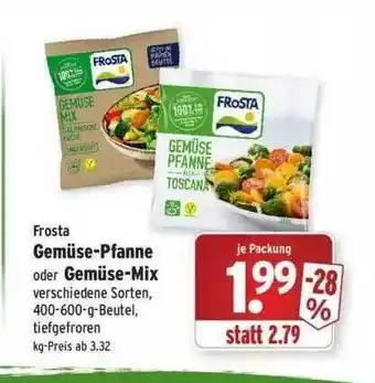 Wasgau Frosta Gemüse-pfanne Oder Gemüse-mix Angebot