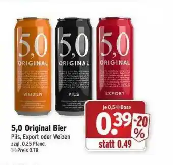 Wasgau 5,0 Original Bier Angebot