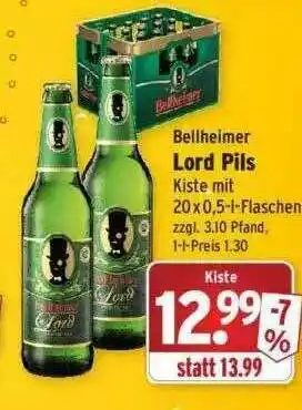 Wasgau Bellheimer Lord Pils Angebot