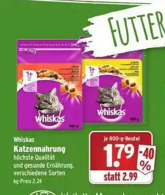 Wasgau Whiskas Katzennahrung Angebot