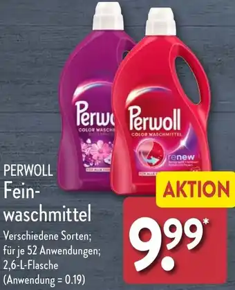 Aldi Nord PERWOLL Feinwaschmittel 2,6 L Flasche Angebot