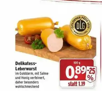 Wasgau Delikatess Leberwurst Angebot