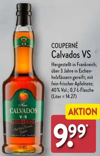 Aldi Nord COUPERNÉ Calvados VS 0,7 L Flasche Angebot