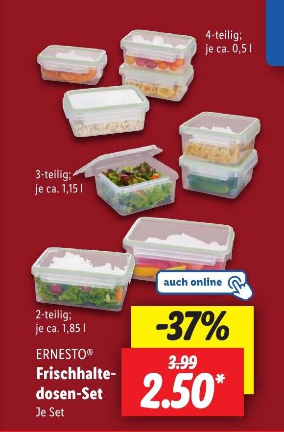 ERNESTO Frischhaltedosen-Set Angebot bei Lidl