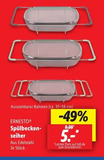 Lidl ERNESTO Spülbeckenseiher Angebot