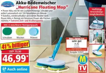 Norma Hurricane Floating Mop Akku-Bodenwischer Angebot