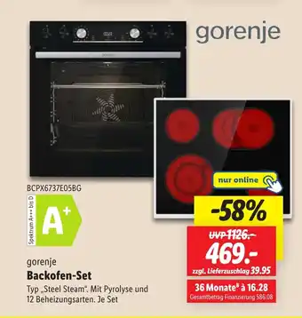 Lidl gorenje Backofen-Set Angebot