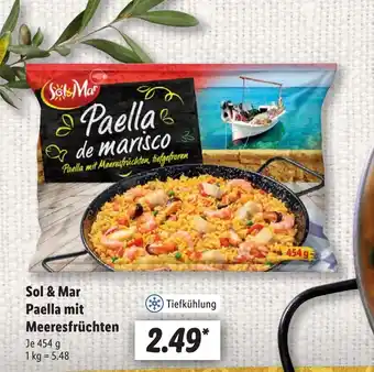 Lidl Sol & Mar Paella mit Meeresfrüchten Je 454 g Angebot