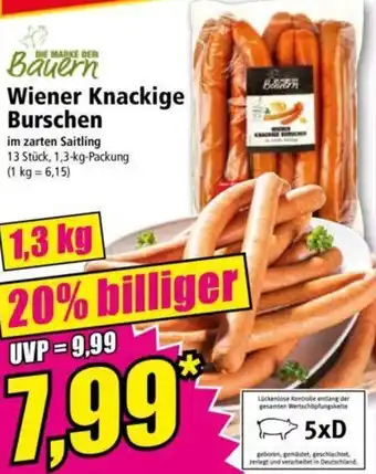 Norma Bauern Wiener Knackige Burschen 1,3 kg Angebot