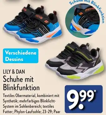 Aldi Nord LILY & DAN Schuhe mit Blinkfunktion Angebot
