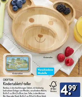 Aldi Nord CROFTON Kindertablett/teller Angebot