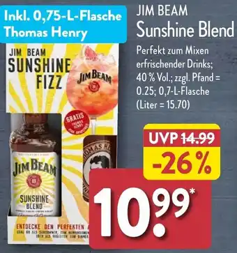 Aldi Nord JIM BEAM Sunshine Blend 0,7 L Flasche Angebot