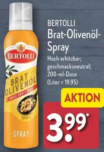 Aldi Nord BERTOLLI Brat-Olivenöl Spray 200 ml Dose Angebot