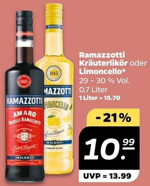 Luxus Ramazzotti Angebot Netto Ebenbild