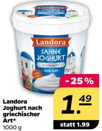 NETTO Landora Joghurt nach griechischer Art 1000 g Angebot