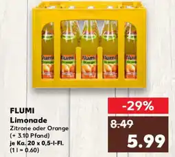 Kaufland FLUMI Limonade Zitrone oder Orange 20*500ml Angebot