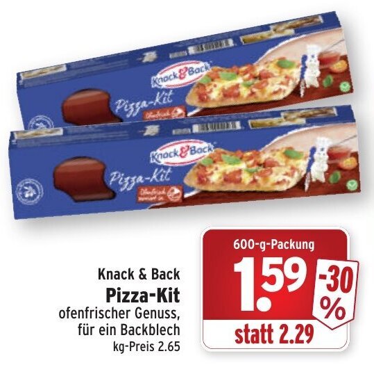 Knack & Back Pizza Kit 600g Angebot bei Wasgau
