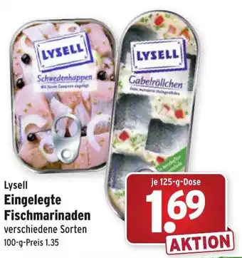 Wasgau Lysell Eingelegte Fischmarinaden 125g Angebot