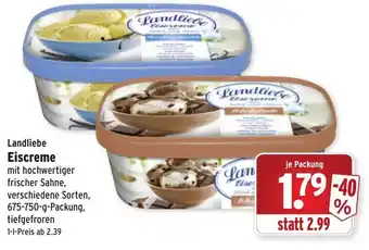 Wasgau Landliebe Eiscreme 675-750g Angebot