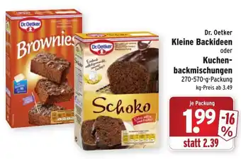 Wasgau Dr. Oetker Kleine Backideen oder Kuchen Backmischungen 270-570g Angebot