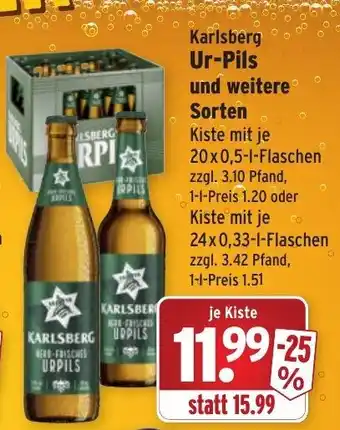 Wasgau Karlsberg Ur-Pils 20x0,5L/24x0,33L Angebot