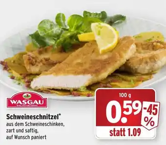 Wasgau Schweineschnitzel 100g Angebot