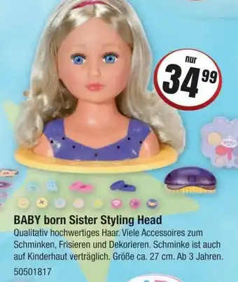 Vedes Baby Born Sister Styling Head Angebot