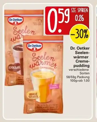 WEZ Dr. Oetker Seelenwärmer Cremepudding 58/59g Angebot