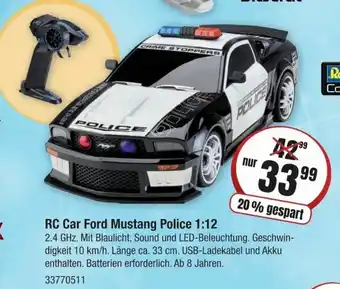 Vedes RC Car Ford Mustang Police 1:12 Angebot