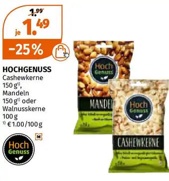 Müller Hochgenuss Cashewkerne 150g, Mandeln 150g oder Walnusskerne 100g Angebot