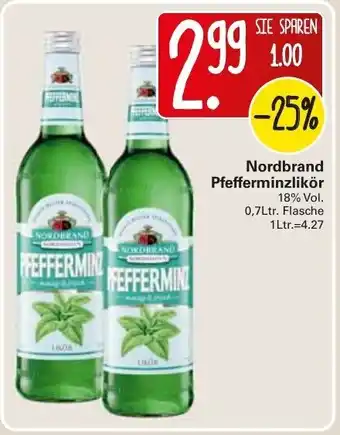 WEZ Nordbrand Pfefferminzlikör 0,7L Angebot