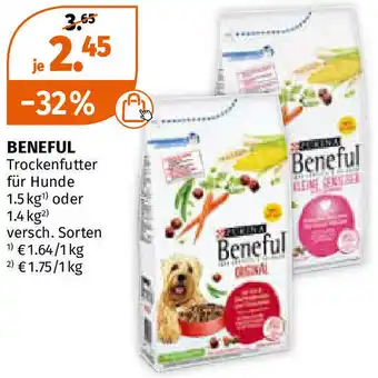 Müller Beneful Trockenfutter für Hunde 1.5kg oder 1.4kg Angebot