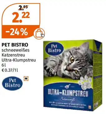 Müller Pet Bistro Schneeweißes Katzenstreu Ultra Klumpstreu 6L Angebot