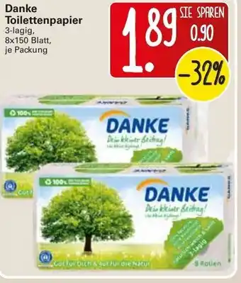 WEZ Danke Toilettenpapier Angebot